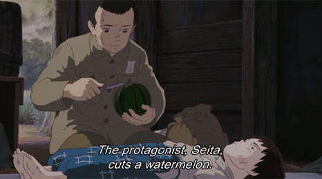 Đạo diễn Takahata chưa hài lòng với cảnh Seita cắt dưa hấu trong 'Mộ đom đóm'.